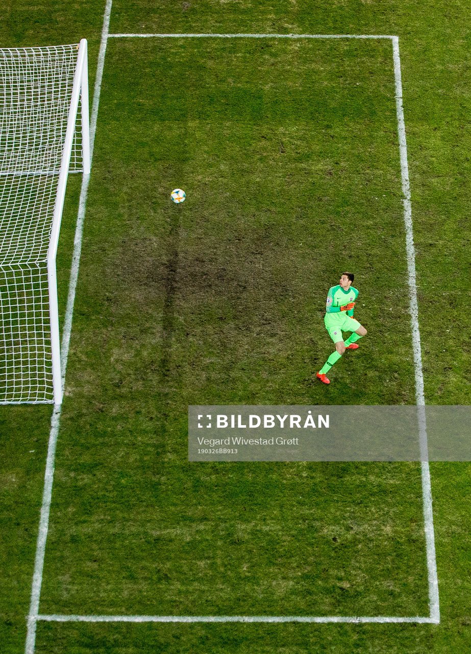 Goalkeeper Rune Almenning Jarstein of Norway