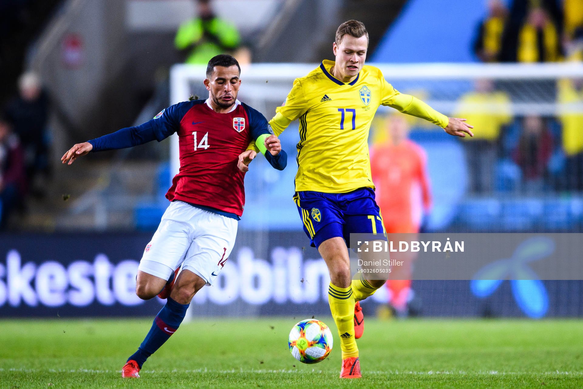 Omar Elabdellaoui of Norway and Viktor Claesson of Sweden