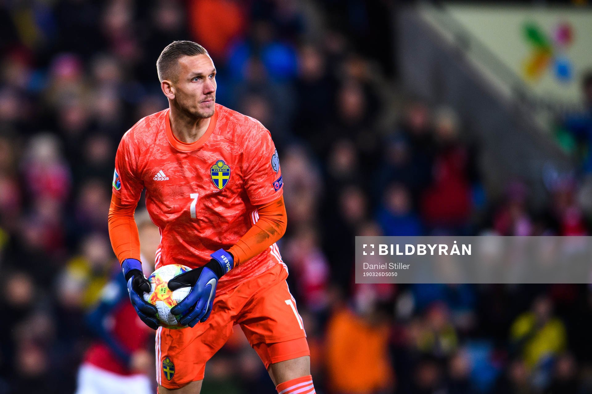 goalkeeper Robin Olsen of Sweden