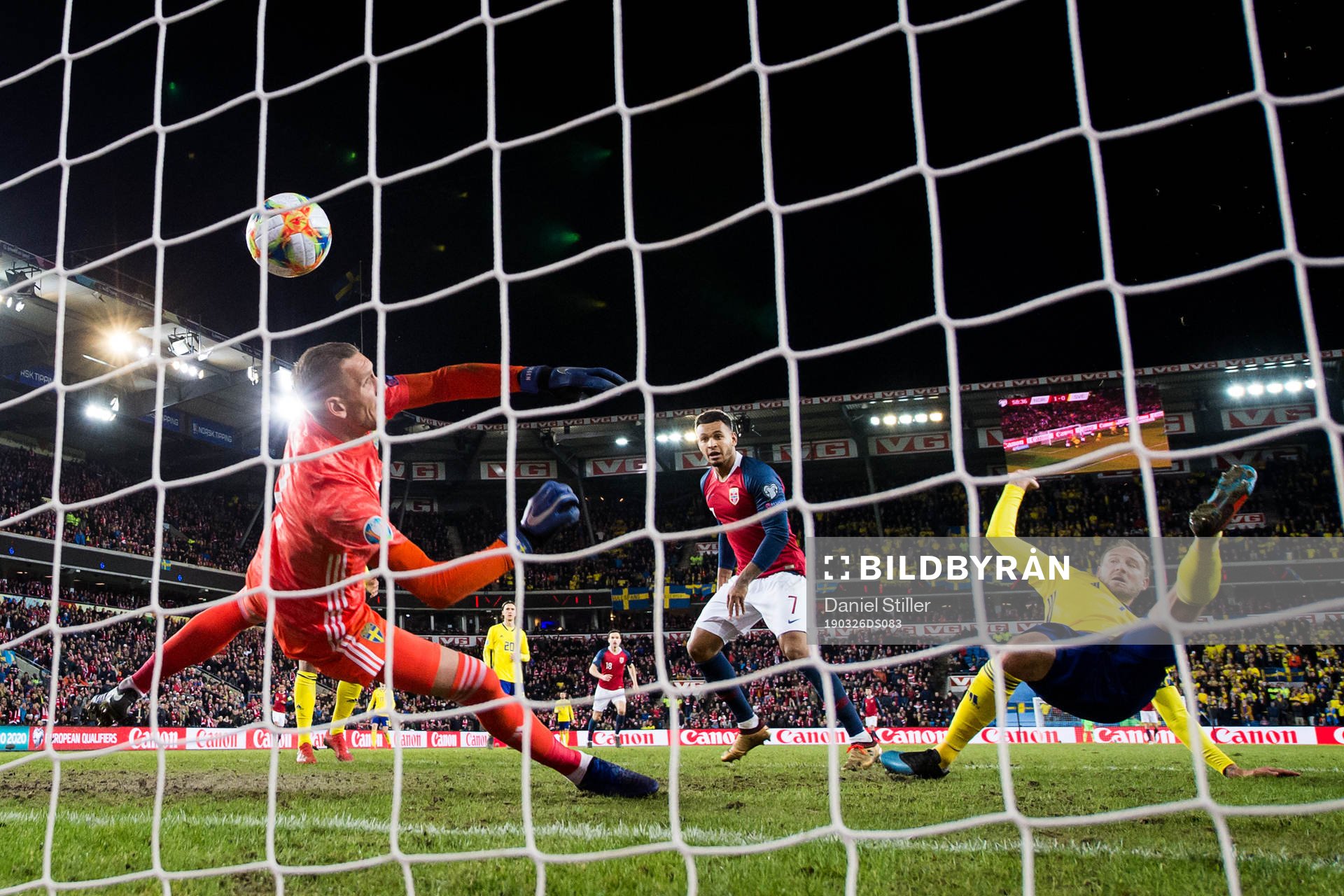 Joshua King of Norway scores 2-0 behind Andreas Granqvist