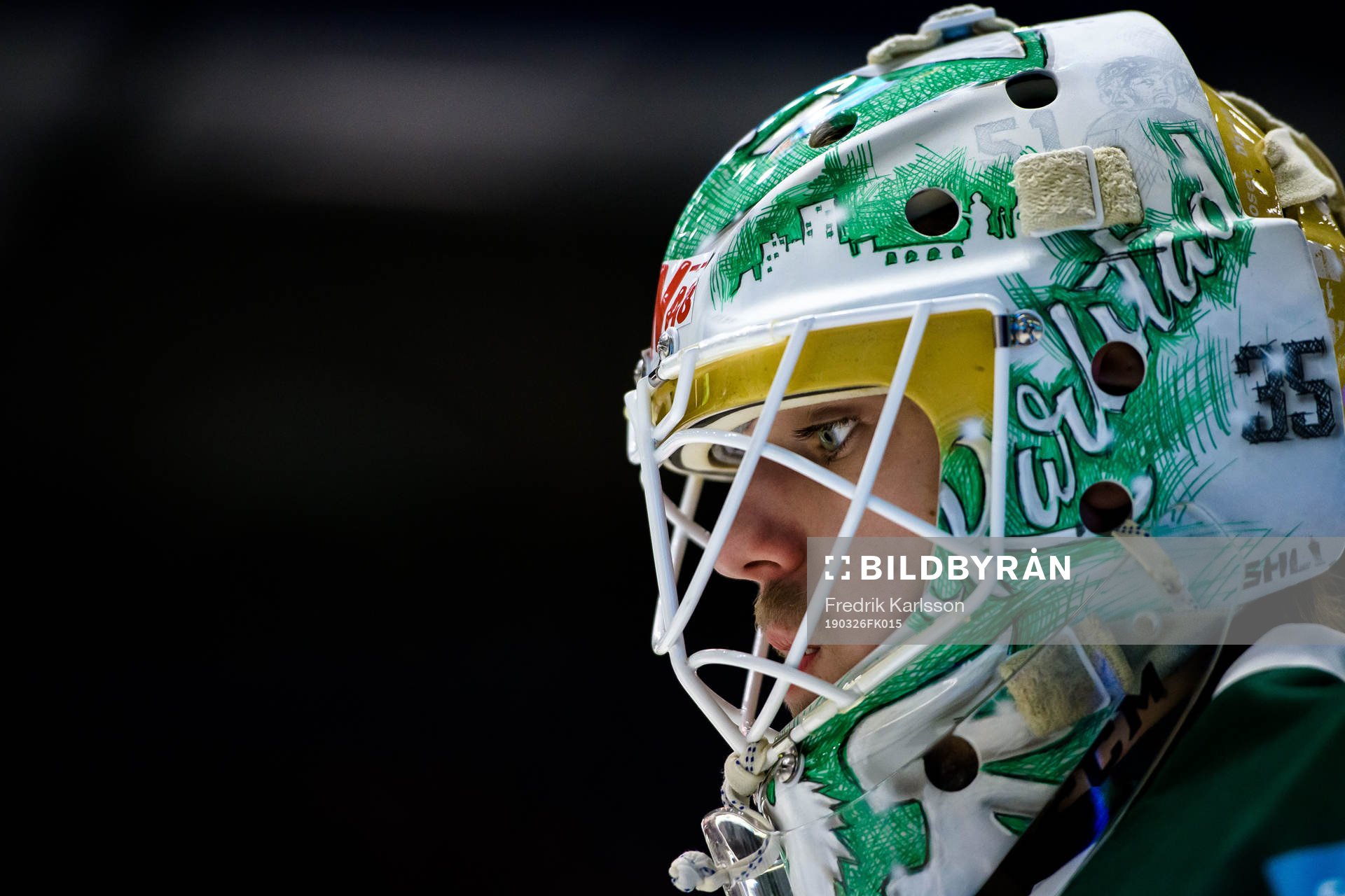 Färjestads målvakt Adam Werner