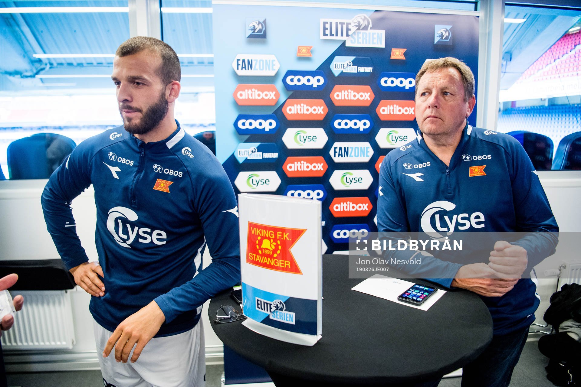 Zlatko Tripic of Viking and Bjarne Berntsen, head coach of