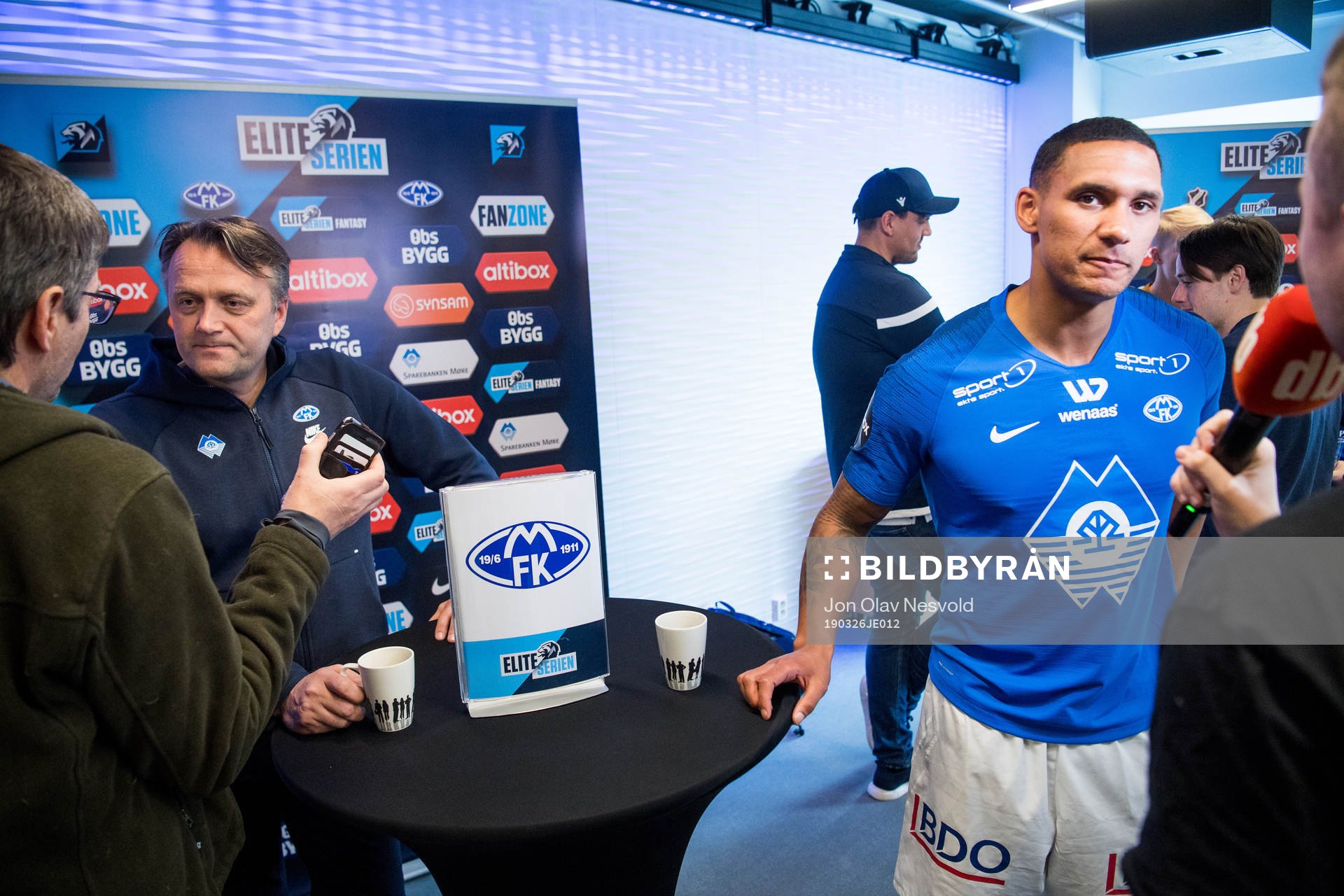 Erling Moe, head coach of Molde, and Ruben Gabrielsen of
