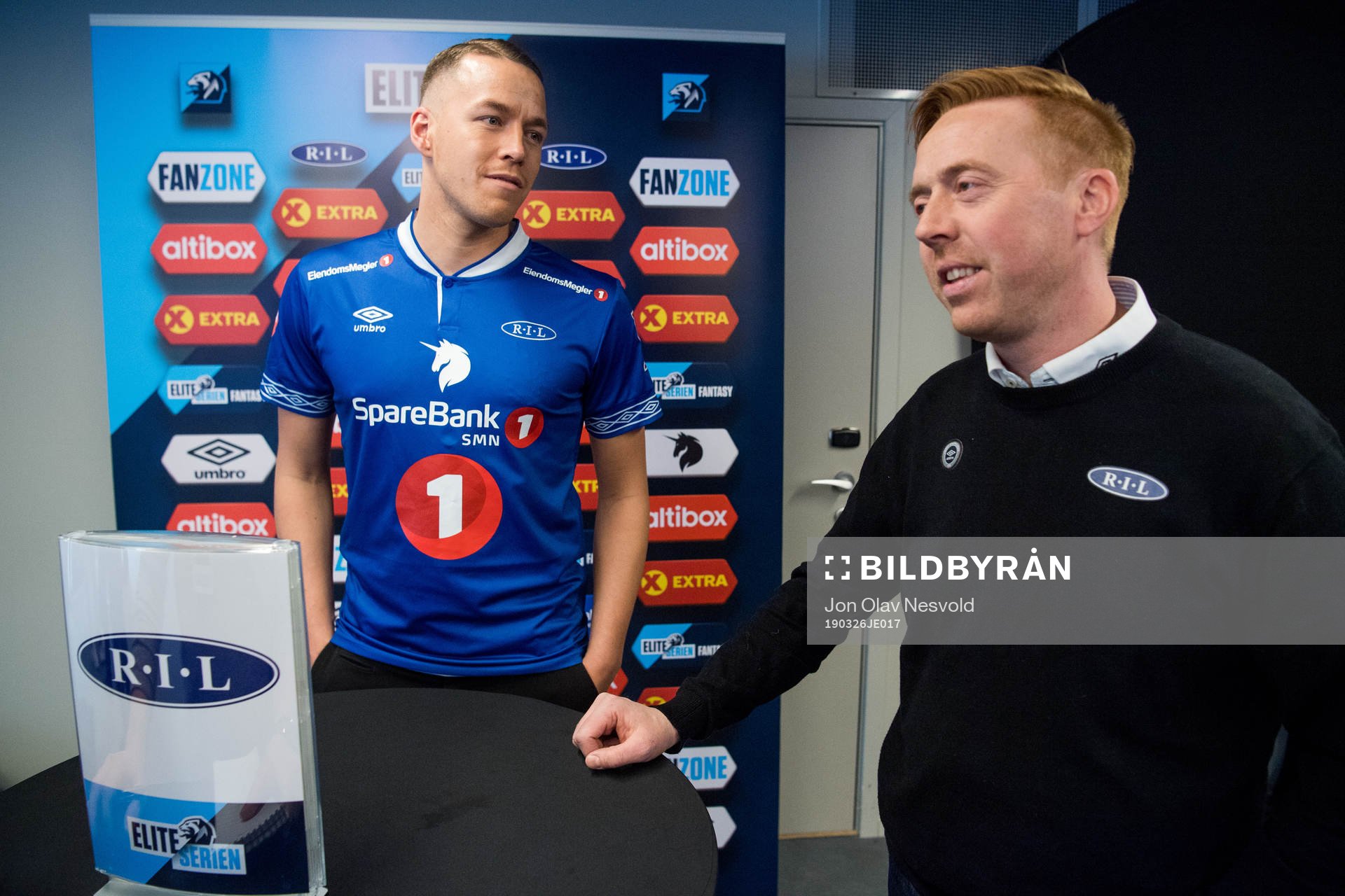 Michael Karlsen of Ranheim, and Svein Maalen, head coach of