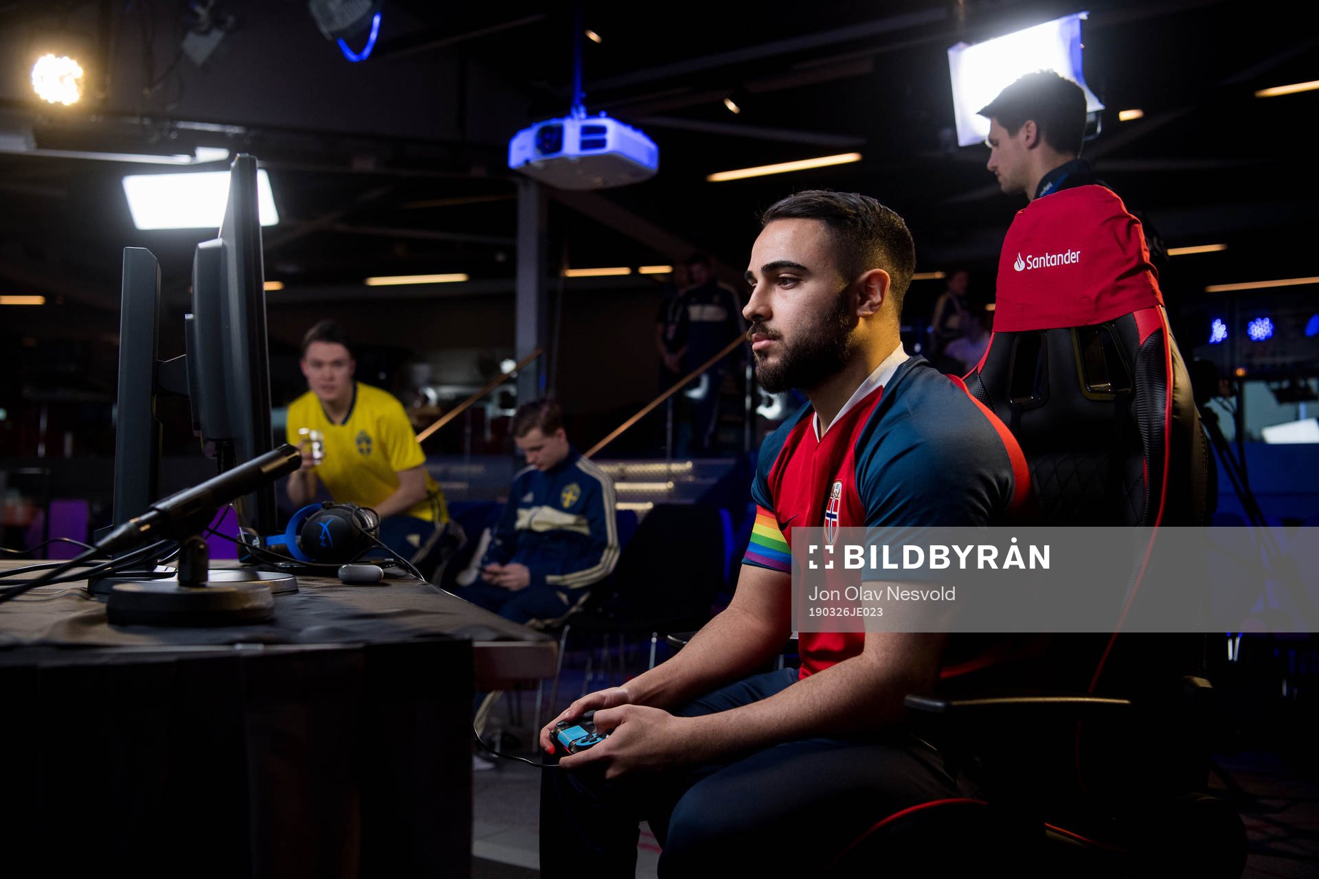 Arkan Resul of Norway during the e-football friendly match between Norway and Sweden on March 26, 2019 in Oslo.
