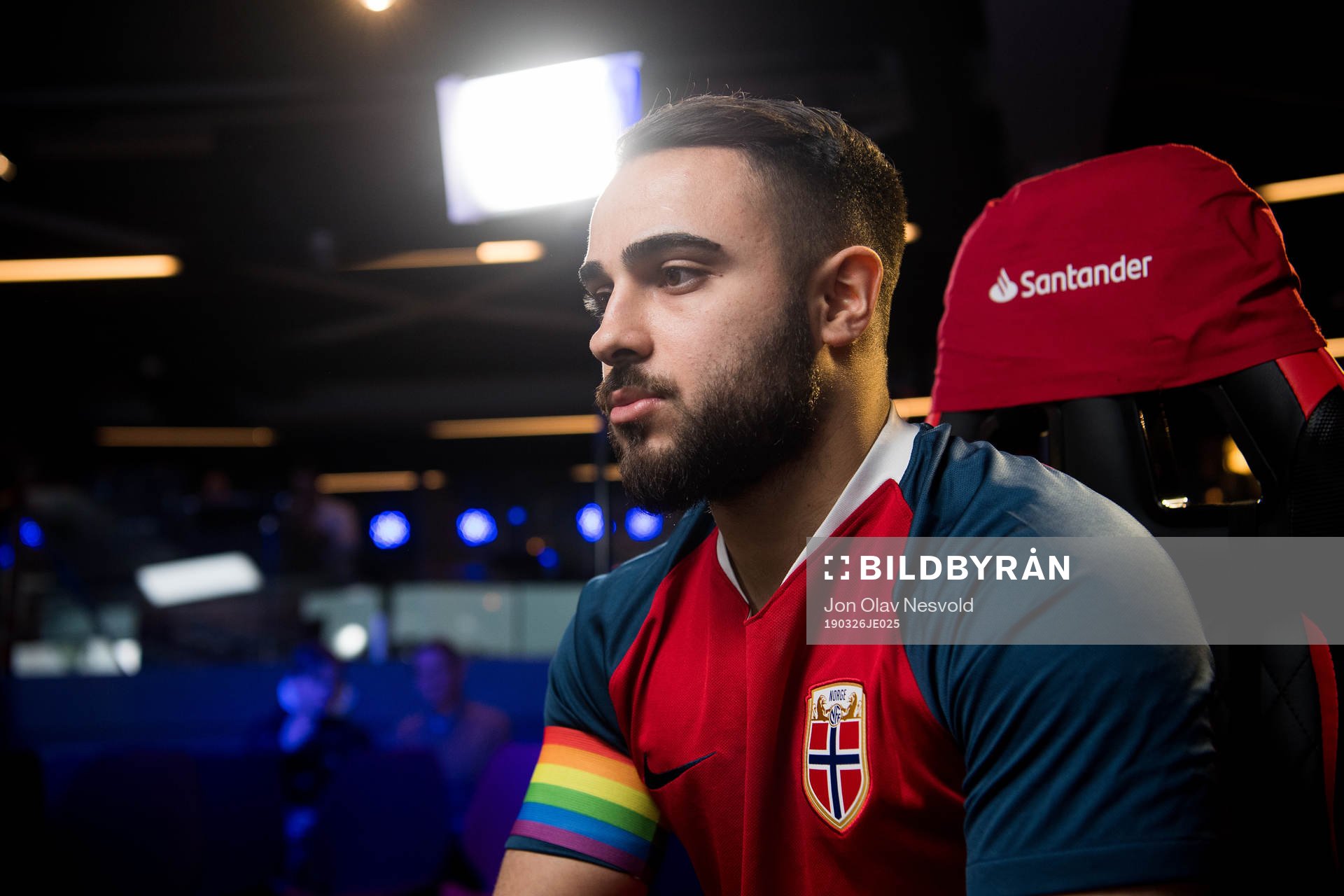 Arkan Resul of Norway during the e-football friendly match between Norway and Sweden on March 26, 2019 in Oslo.