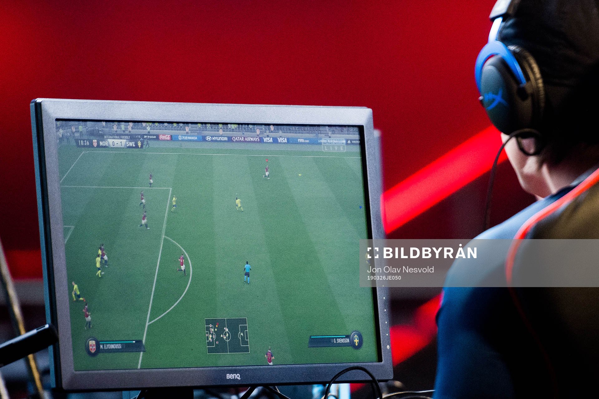 Sondre Voktor of Norway during the e-football friendly match between Norway and Sweden on March 26, 2019 in Oslo.