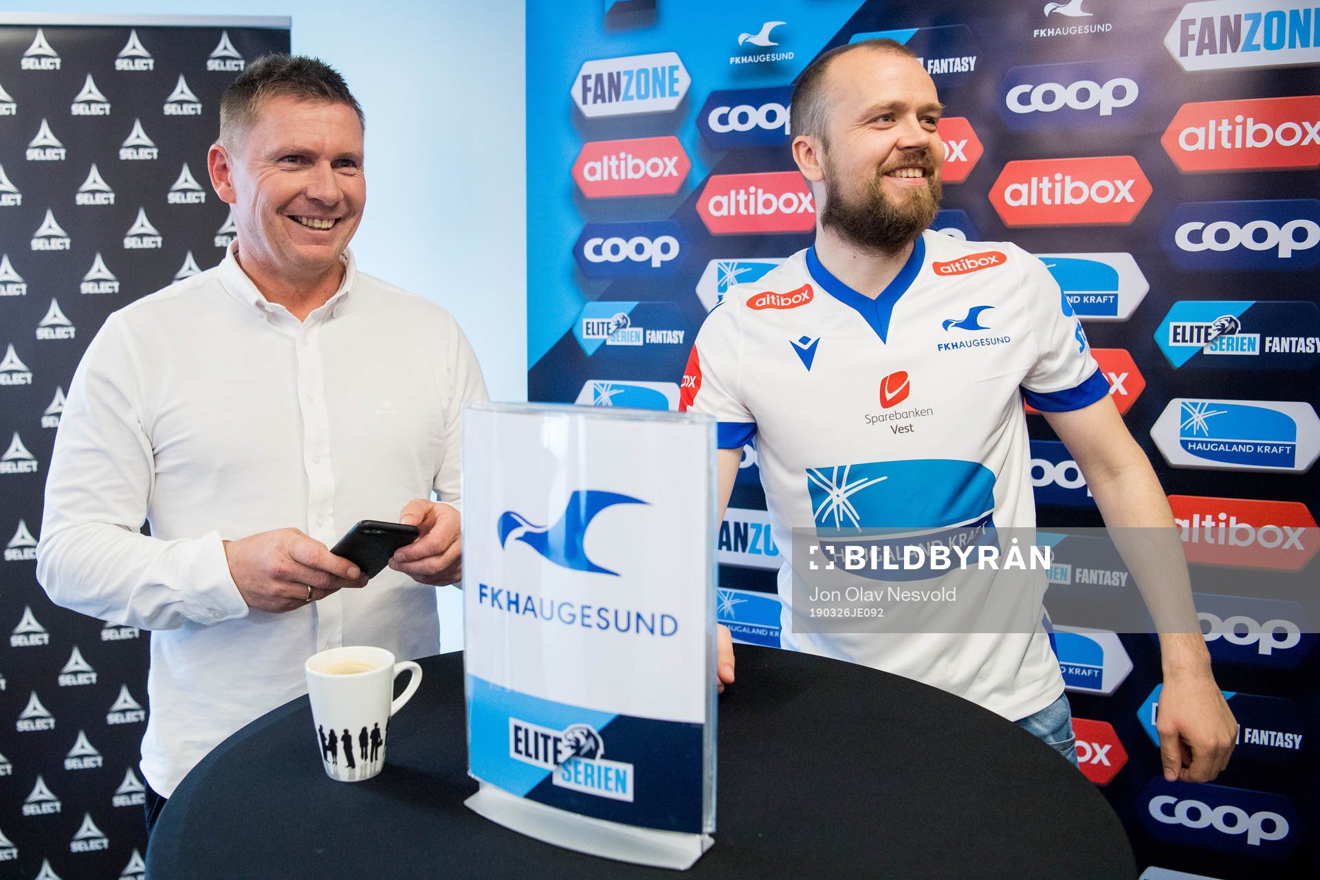 Jostein Grindhaug, head coach of Haugesund, and Christian