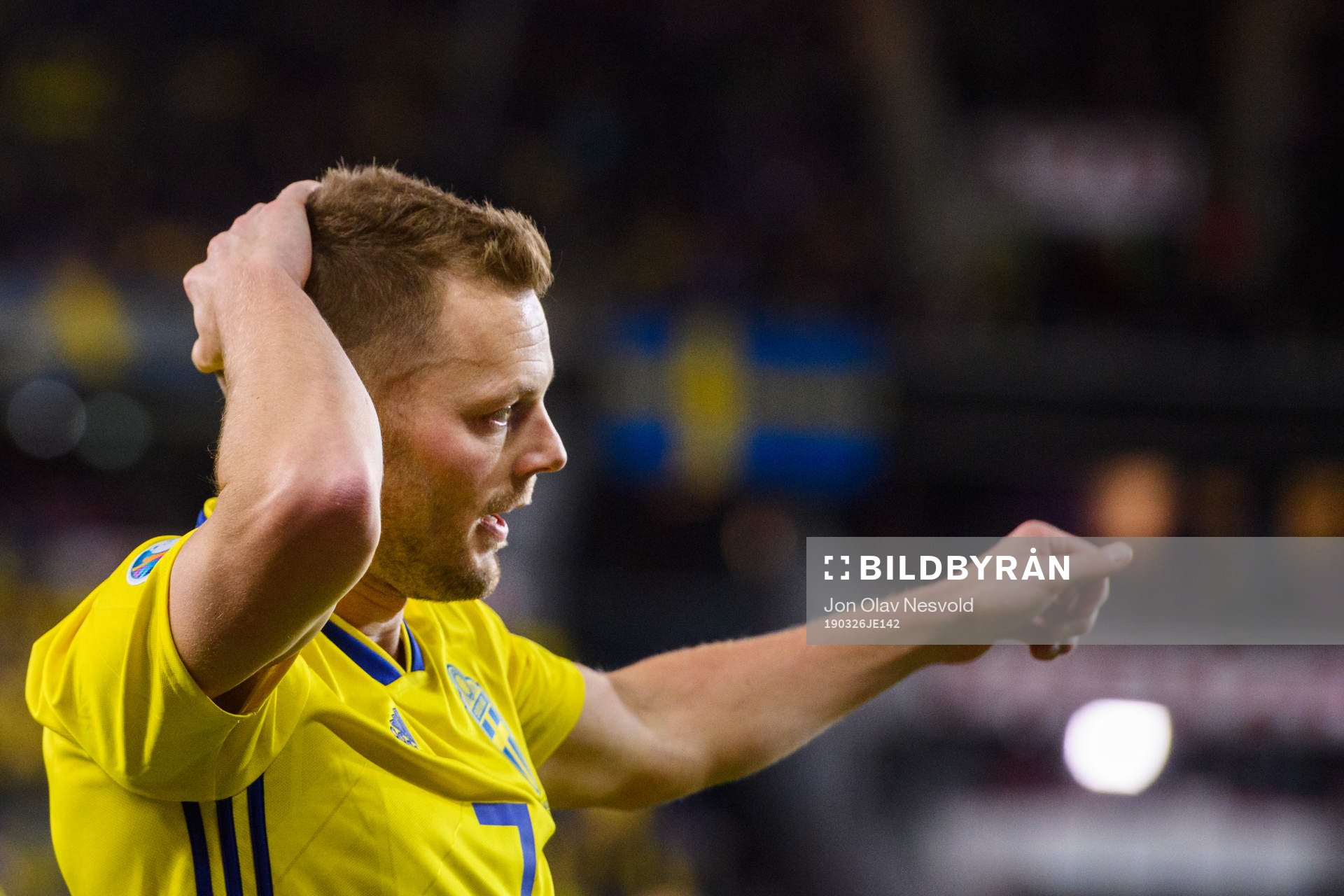 Sebastian Larsson of Sweden looks dejected