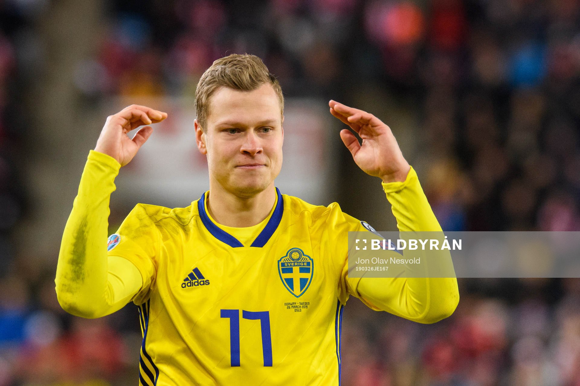 Viktor Claesson of Sweden looks dejected