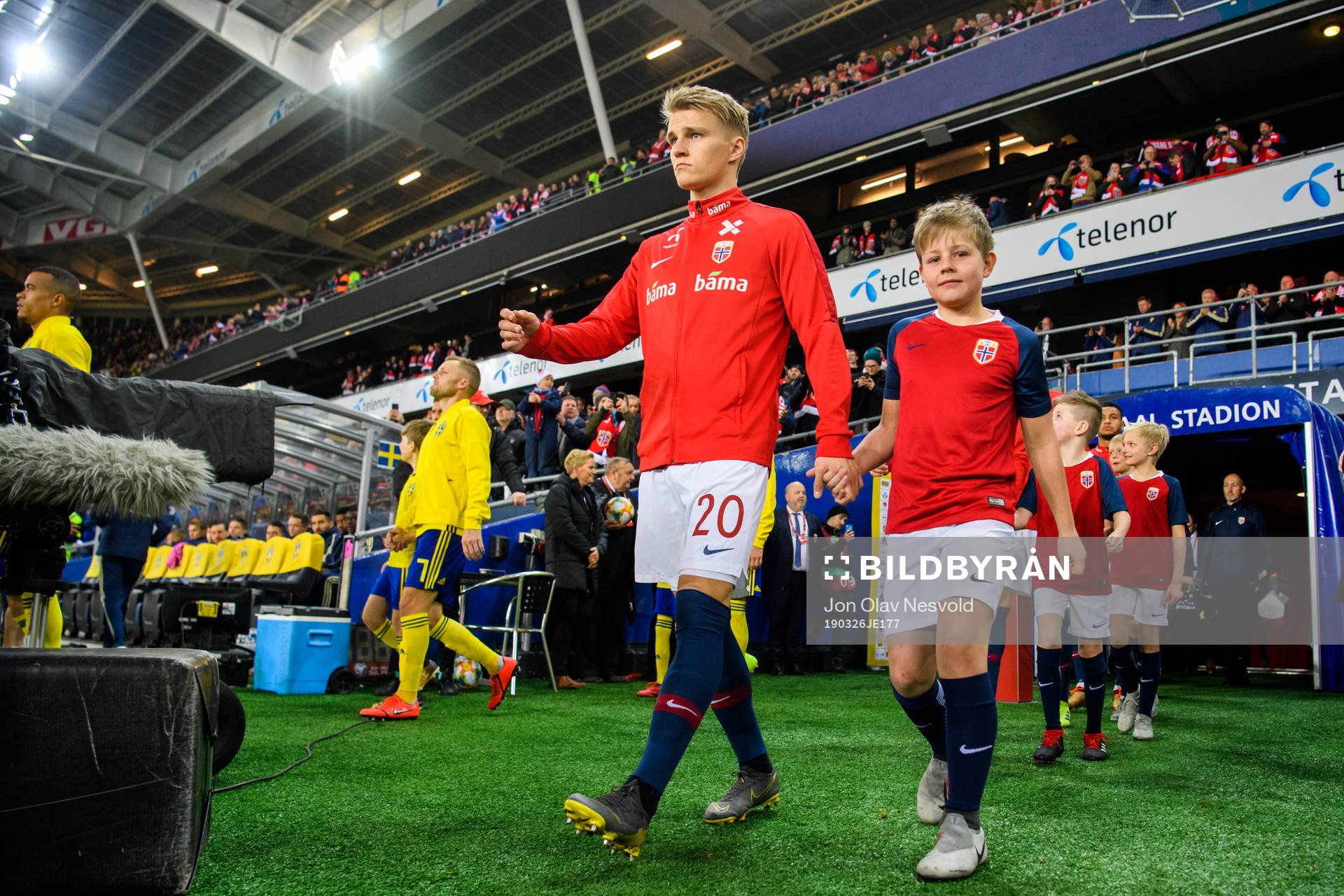 Martin Ødegaard of Norway prior to the UEFA Euro qualifier