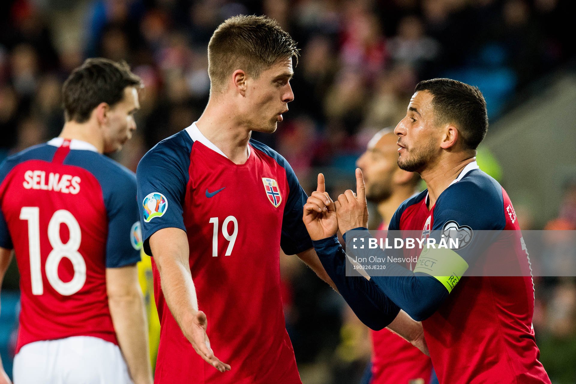 Markus Henriksen and Omar Elabdellaoui of Norway
