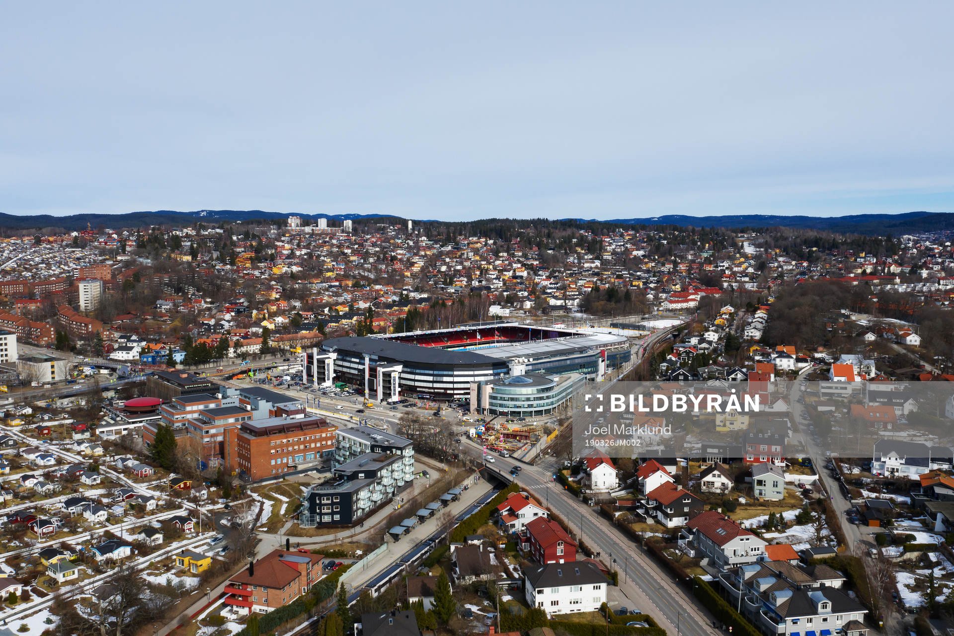An aerial view of Ullevaal Stadium