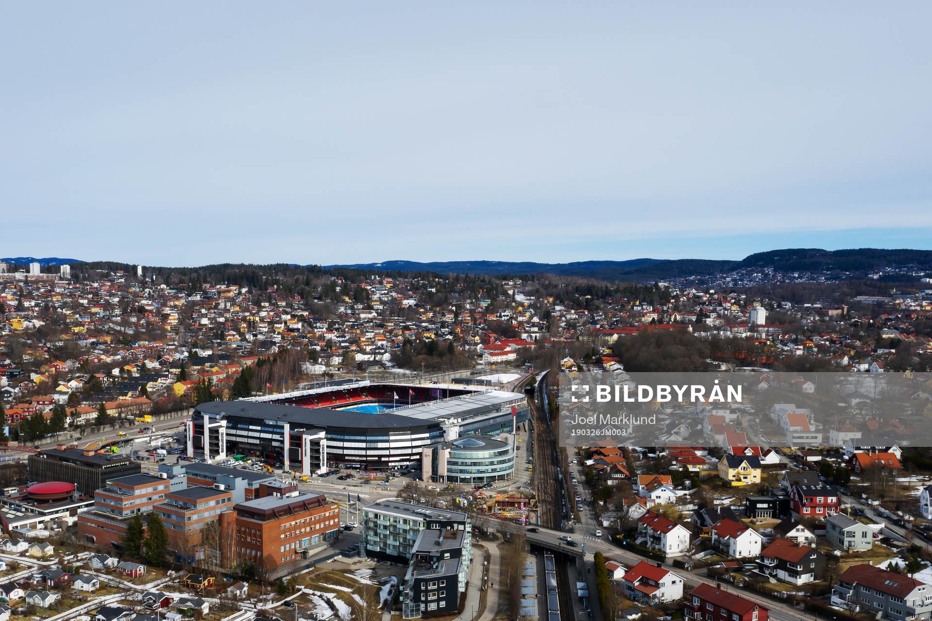 An aerial view of Ullevaal Stadium