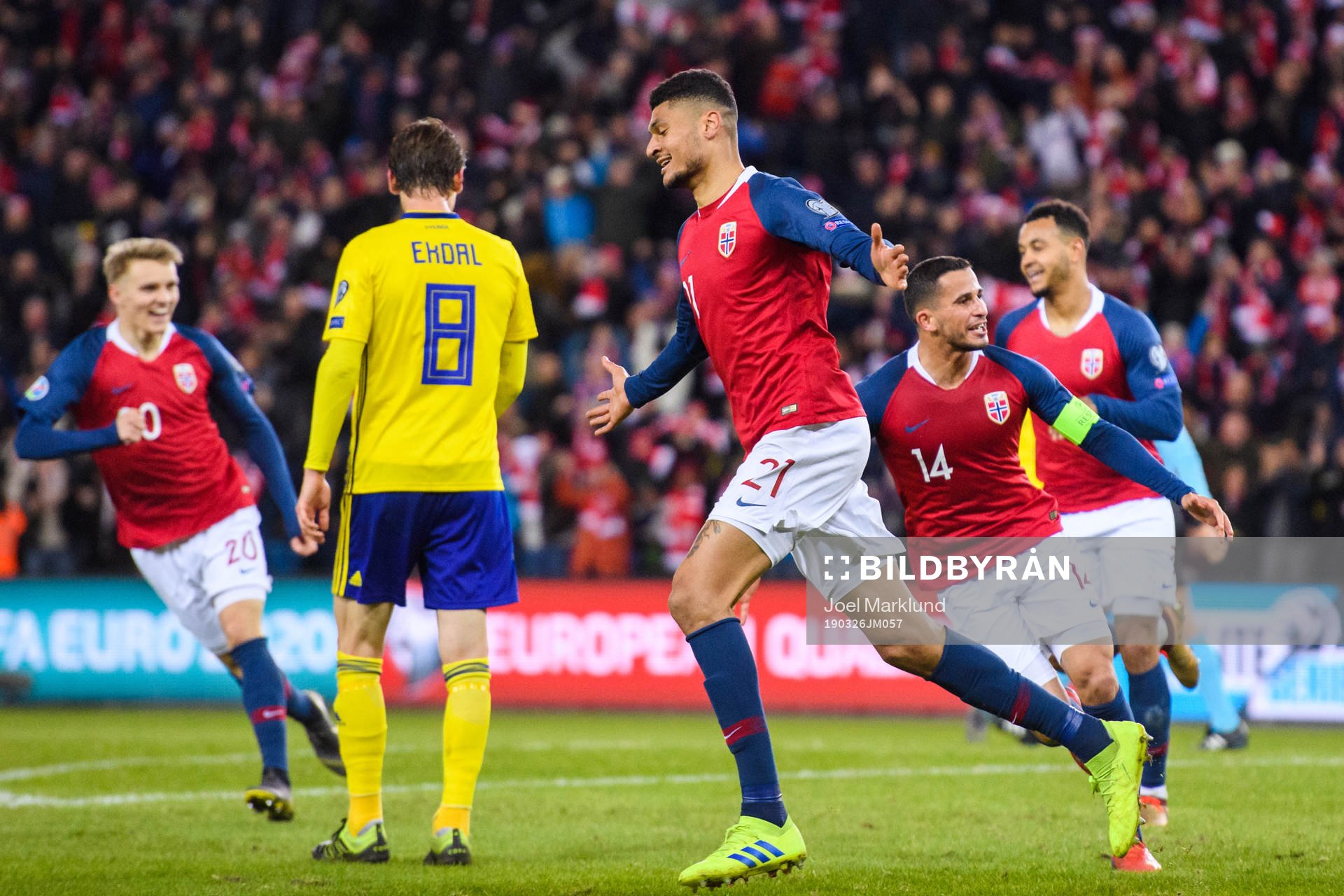 Bjørn Maars Johnsen of Norway celebrates