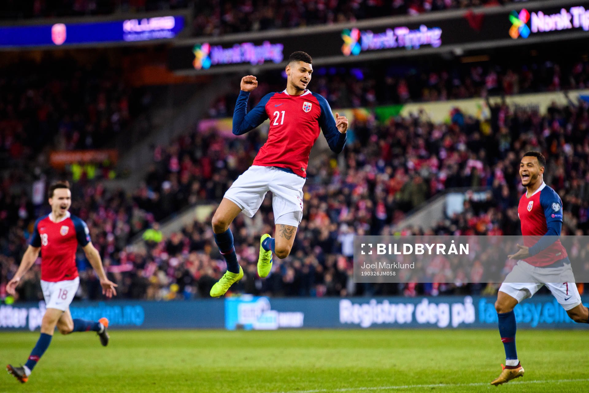 Bjørn Maars Johnsen of Norway celebrates