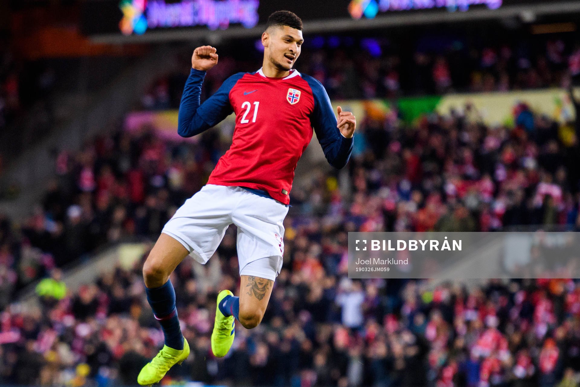 Bjørn Maars Johnsen of Norway celebrates