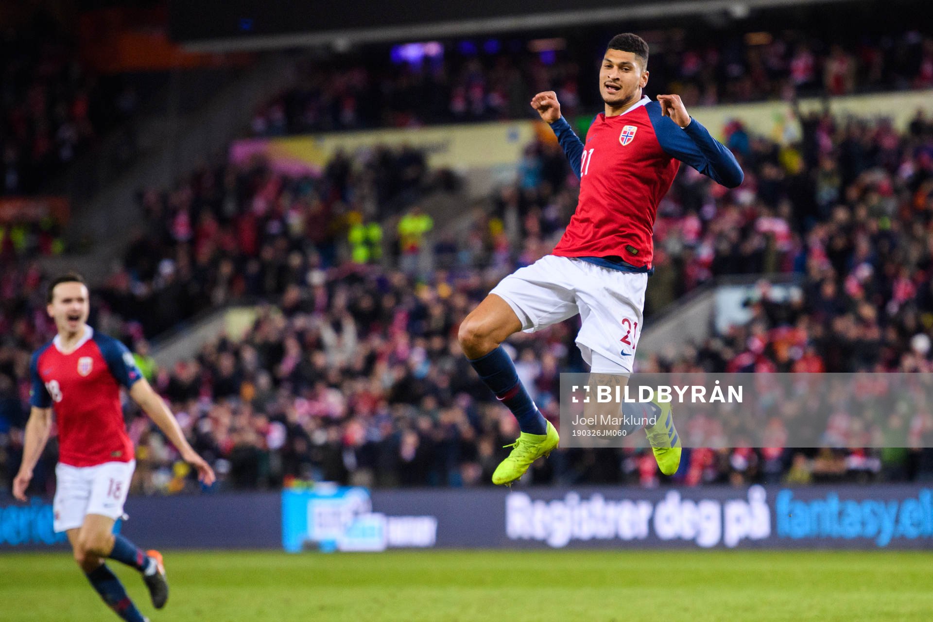 Bjørn Maars Johnsen of Norway celebrates