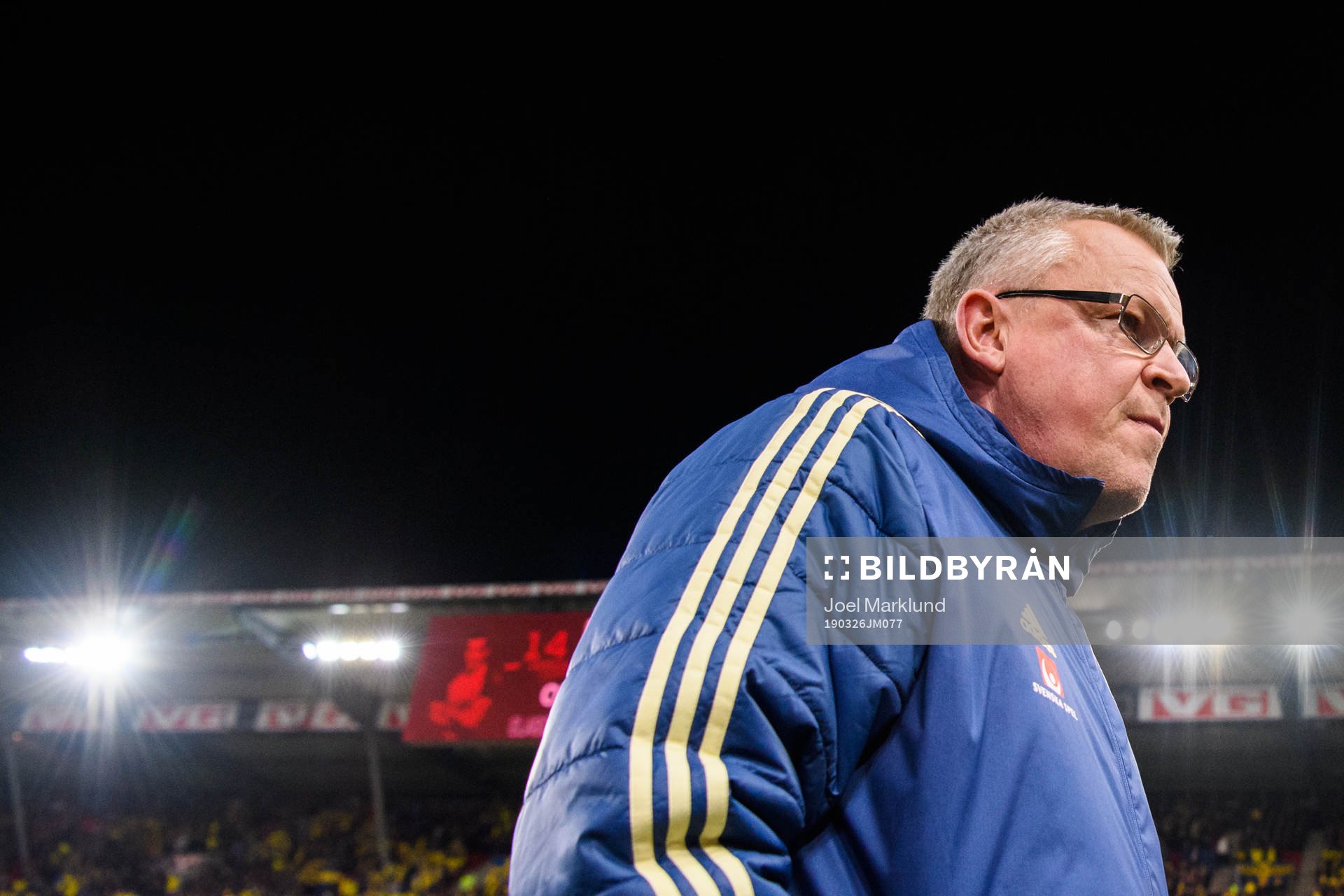Head coach Janne Andersson of Sweden prior to the UEFA Euro