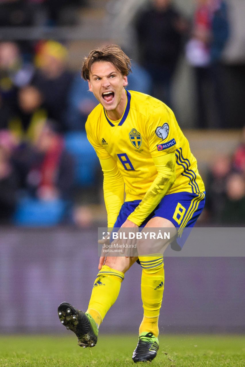 Albin Ekdal of Sweden in pain