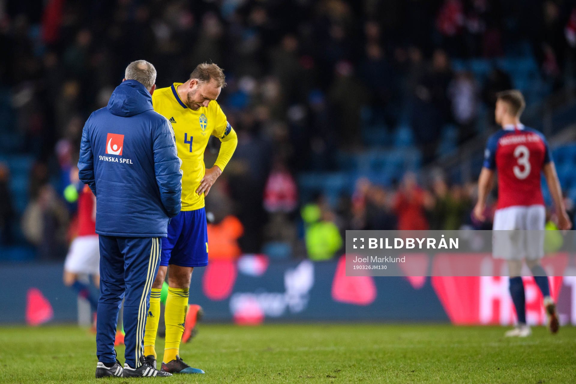 Andreas Granqvist of Sweden looks dejected