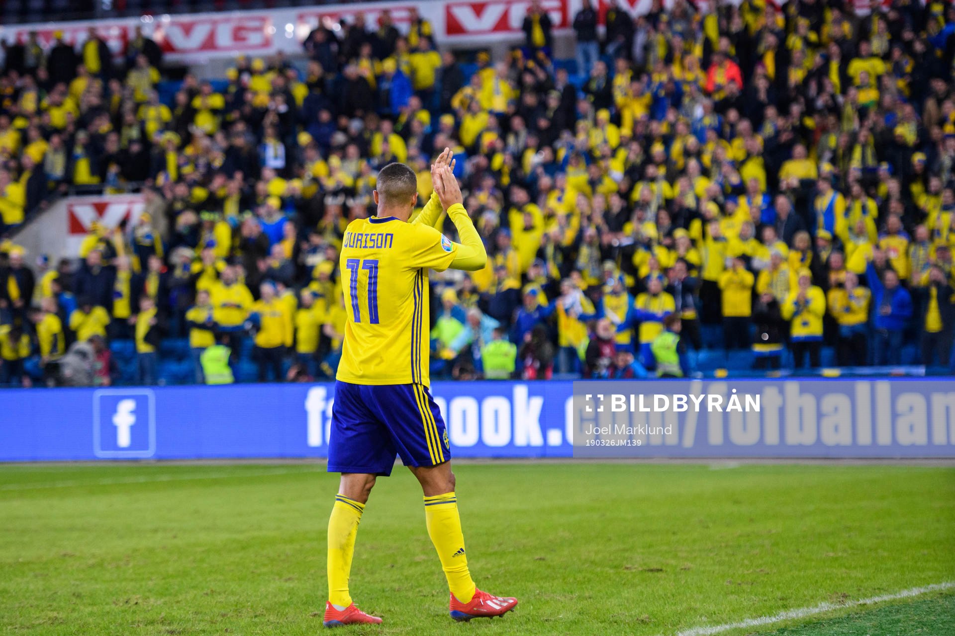 Robin Quaison of Sweden