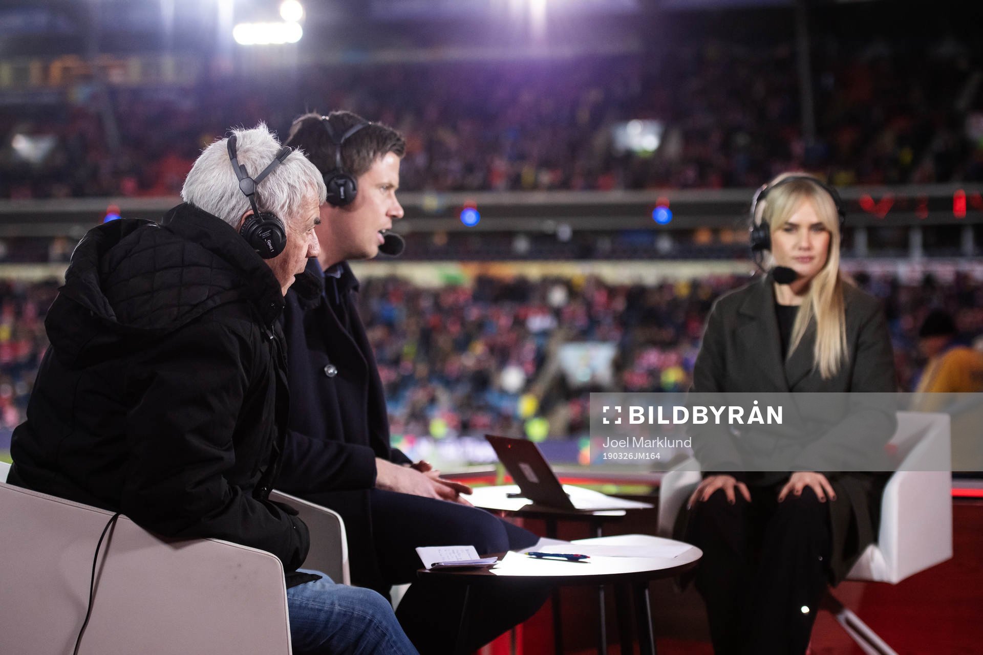 Egil Drillo Olsen in the TV2 tv studio