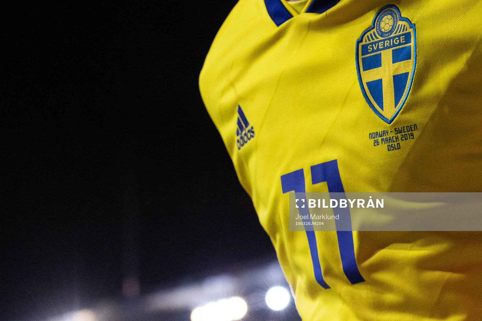 The logo of the Swedish Football Federation is seen