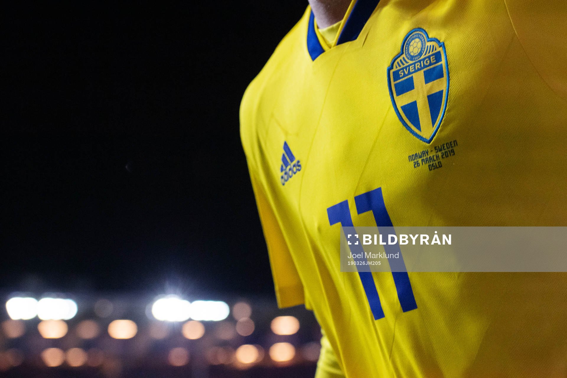 The logo of the Swedish Football Federation is seen