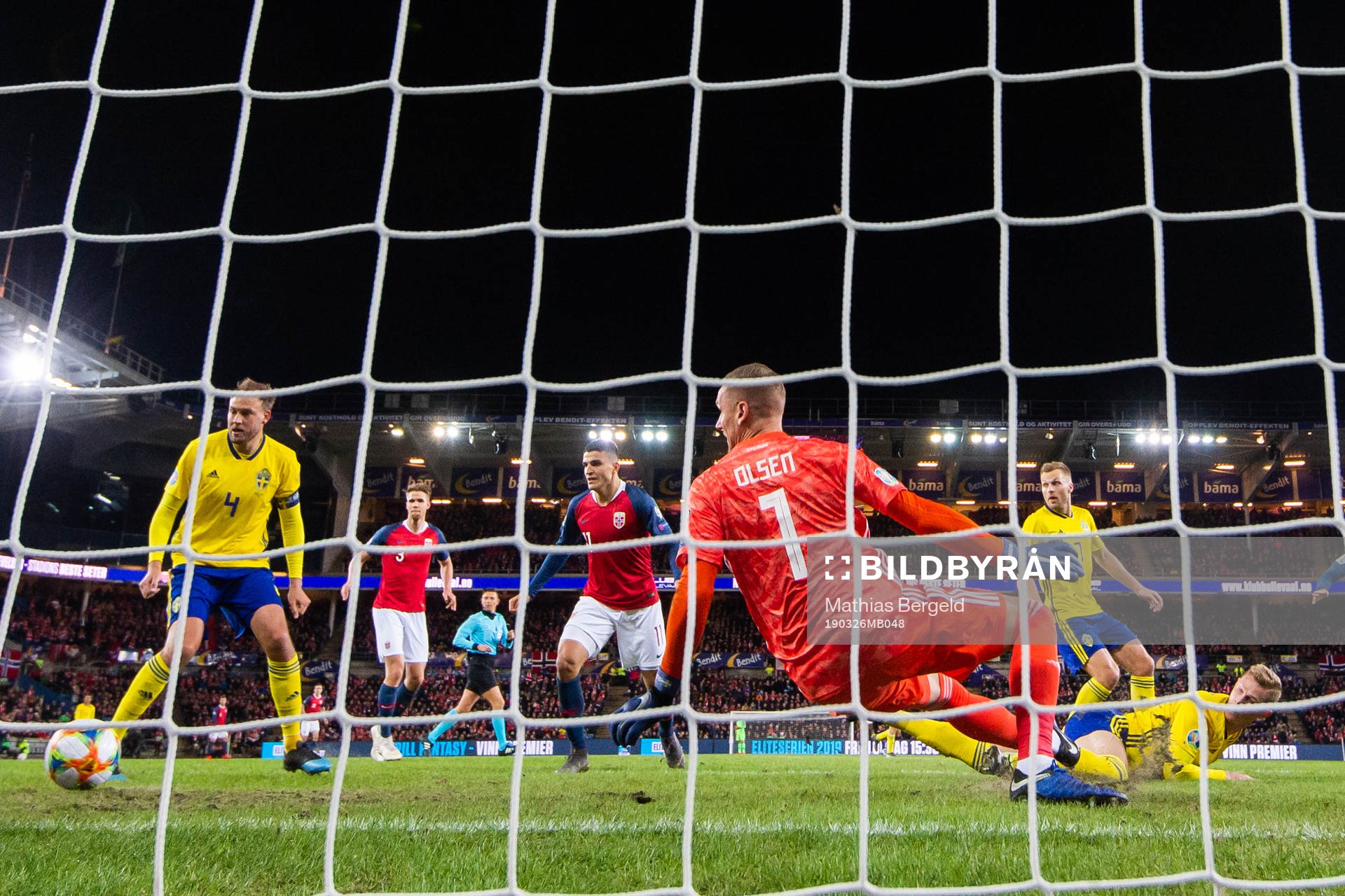 Andreas Granqvist, goalkeeper Robin Olsen and Emil Krafth