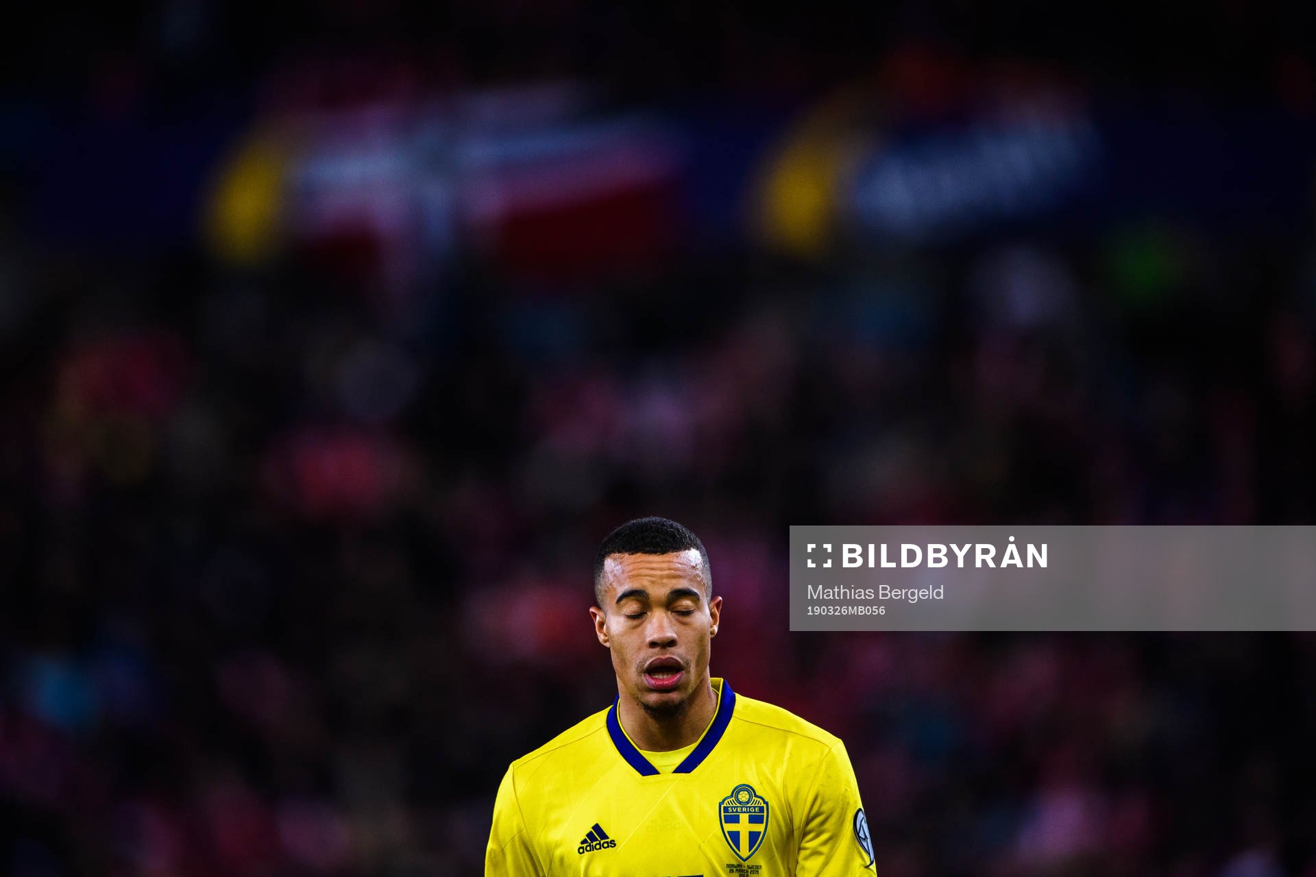 Robin Quaison of Sweden looks dejected