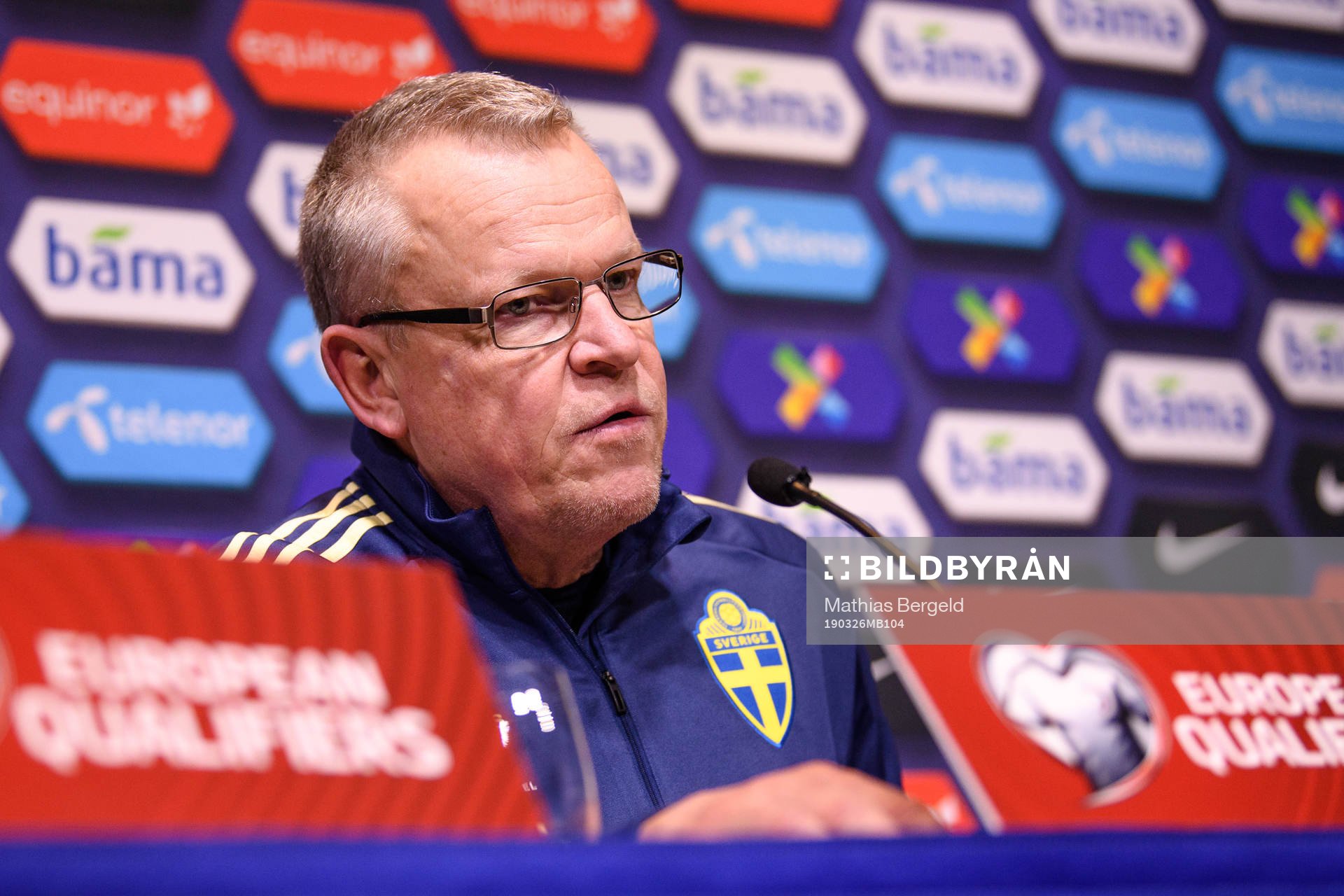 Head coach Janne Andersson of Sweden at a press conference