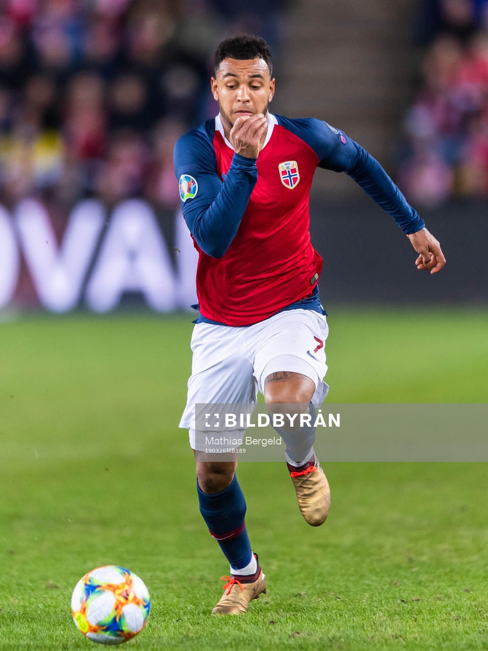 Joshua King of Norwayduring the UEFA Euro qualifier