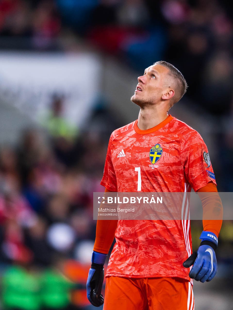Goalkeeper Robin Olsen of Sweden