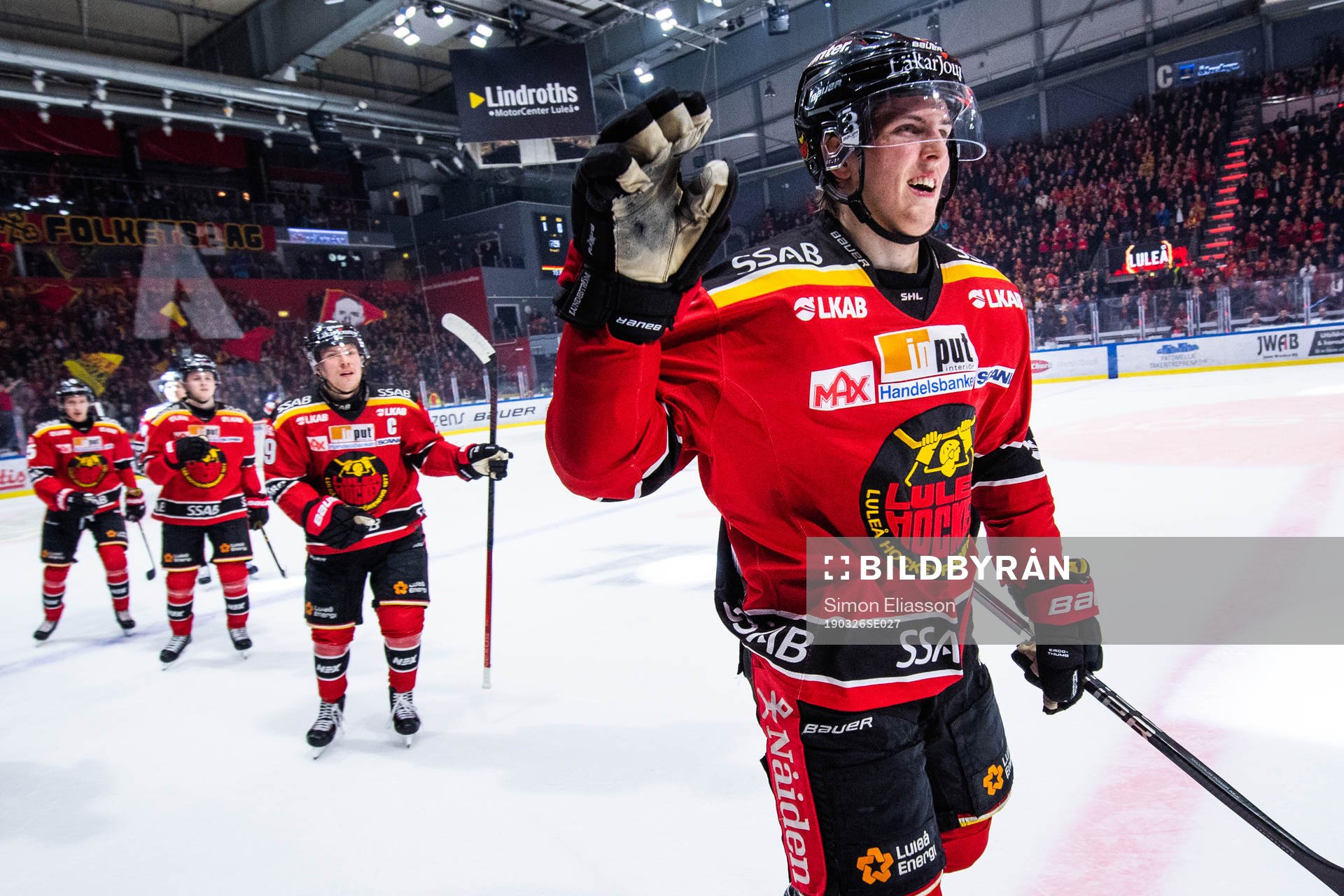 Luleås Isac Lundeström jublar