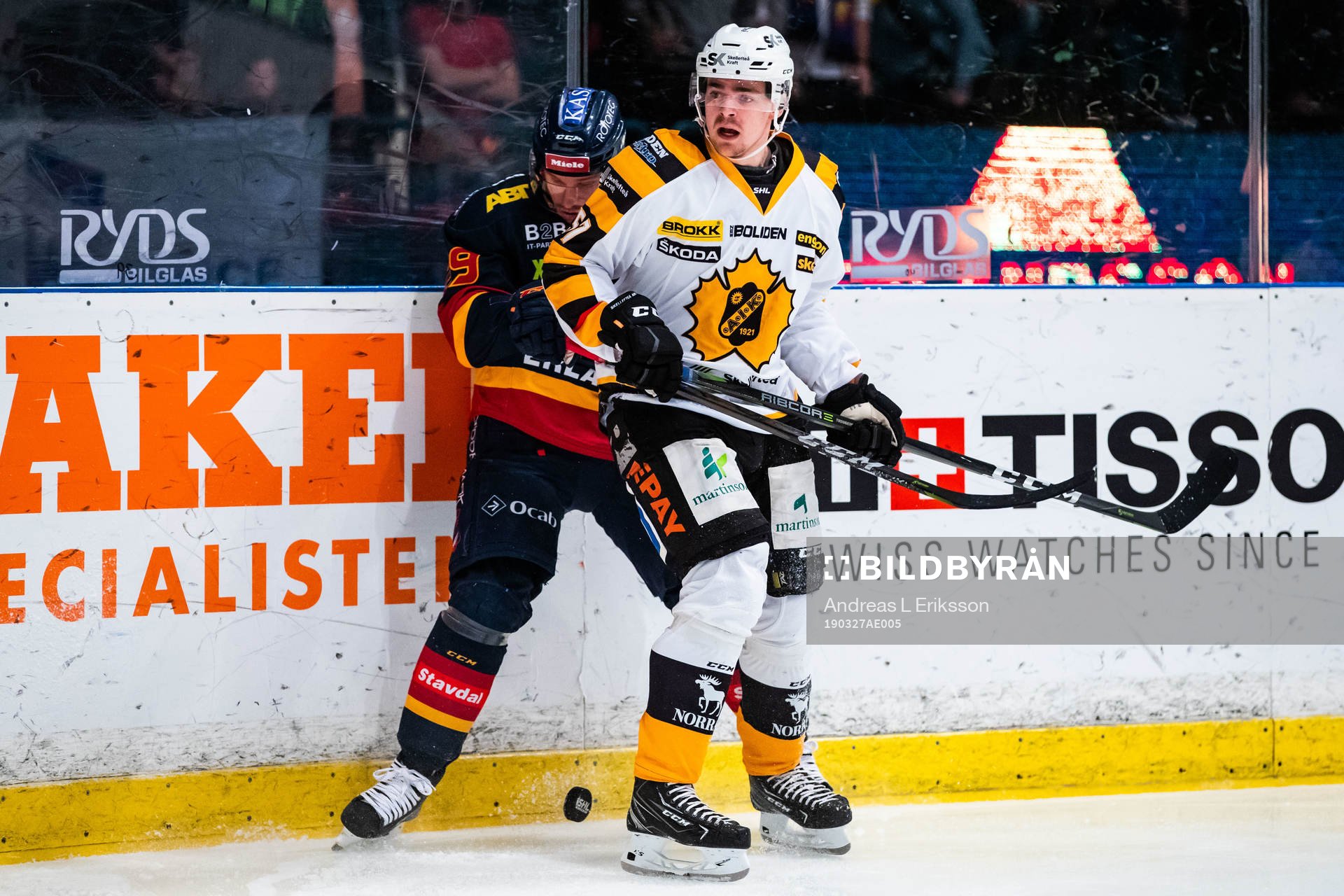 Djurgårdens Sebastian Strandberg och Skellefteås Emil