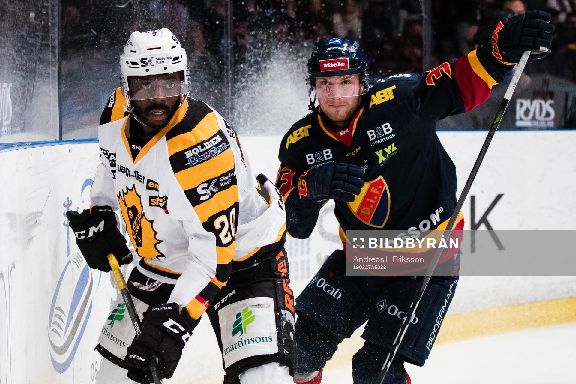 Skellefteås Edwin Hedberg och Djurgårdens Linus Hultström