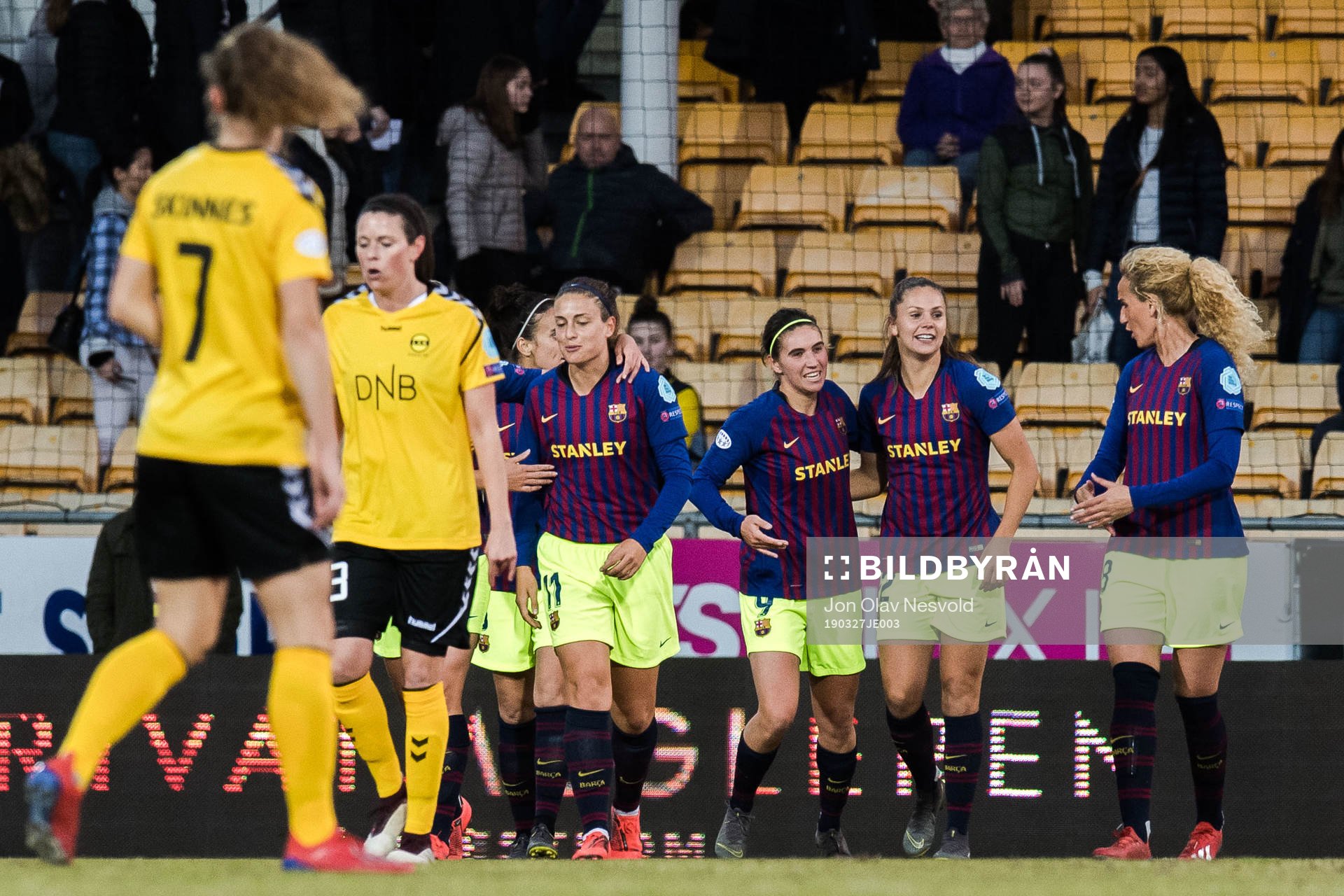 Mariona, Lieke Martens and Kheira Hamraoui of Barcelona