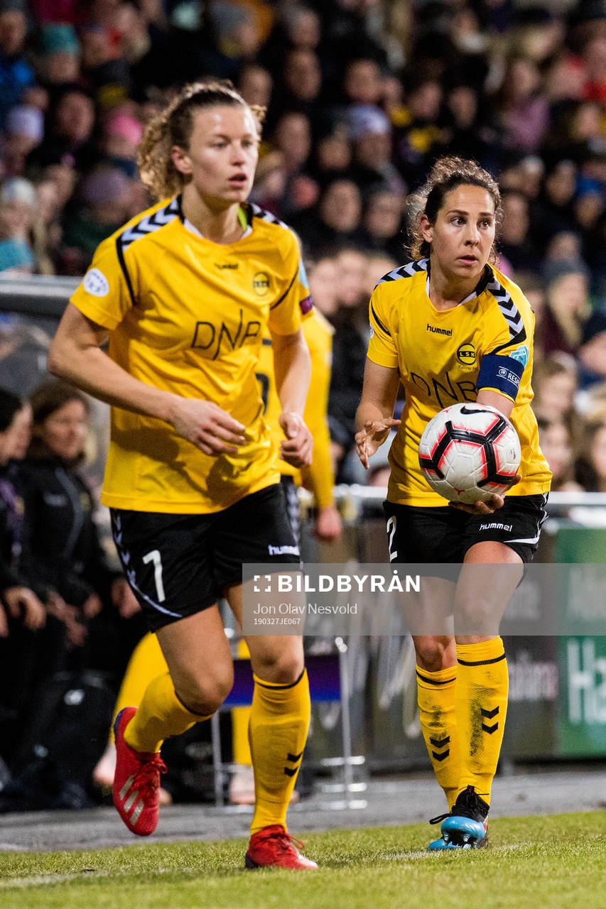 Synne Skinnes Hansen and Ingrid Moe Wold of LSK Kvinner