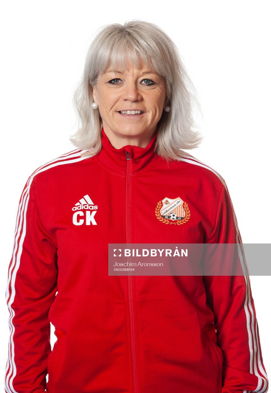 Lidköpings lagledare Catarina Källgren poserar för ett porträtt den 28 mars 2019 i Lidköping.