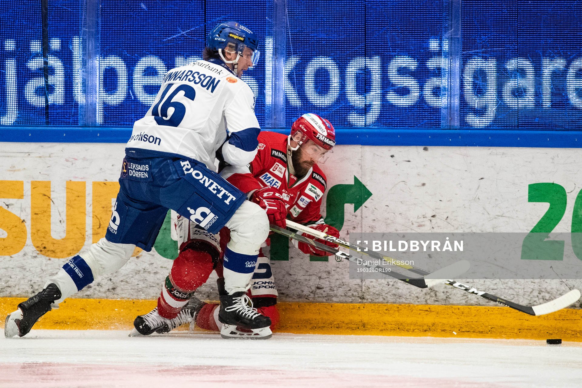 Leksands Daniel Gunnarsson och Moras Andrew Rowe