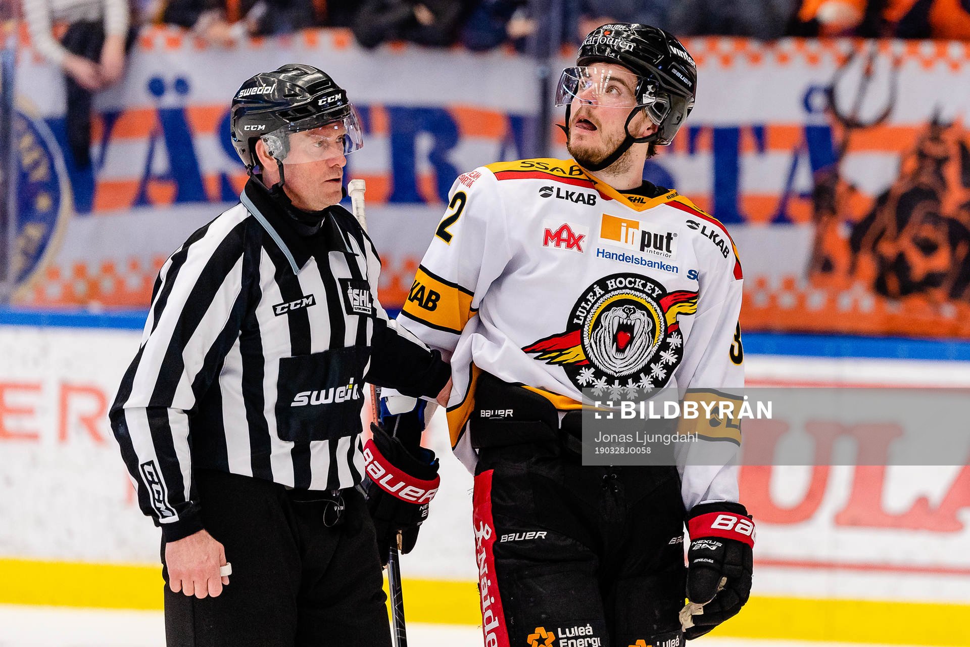 Luleås Oscar Engsund reagerar