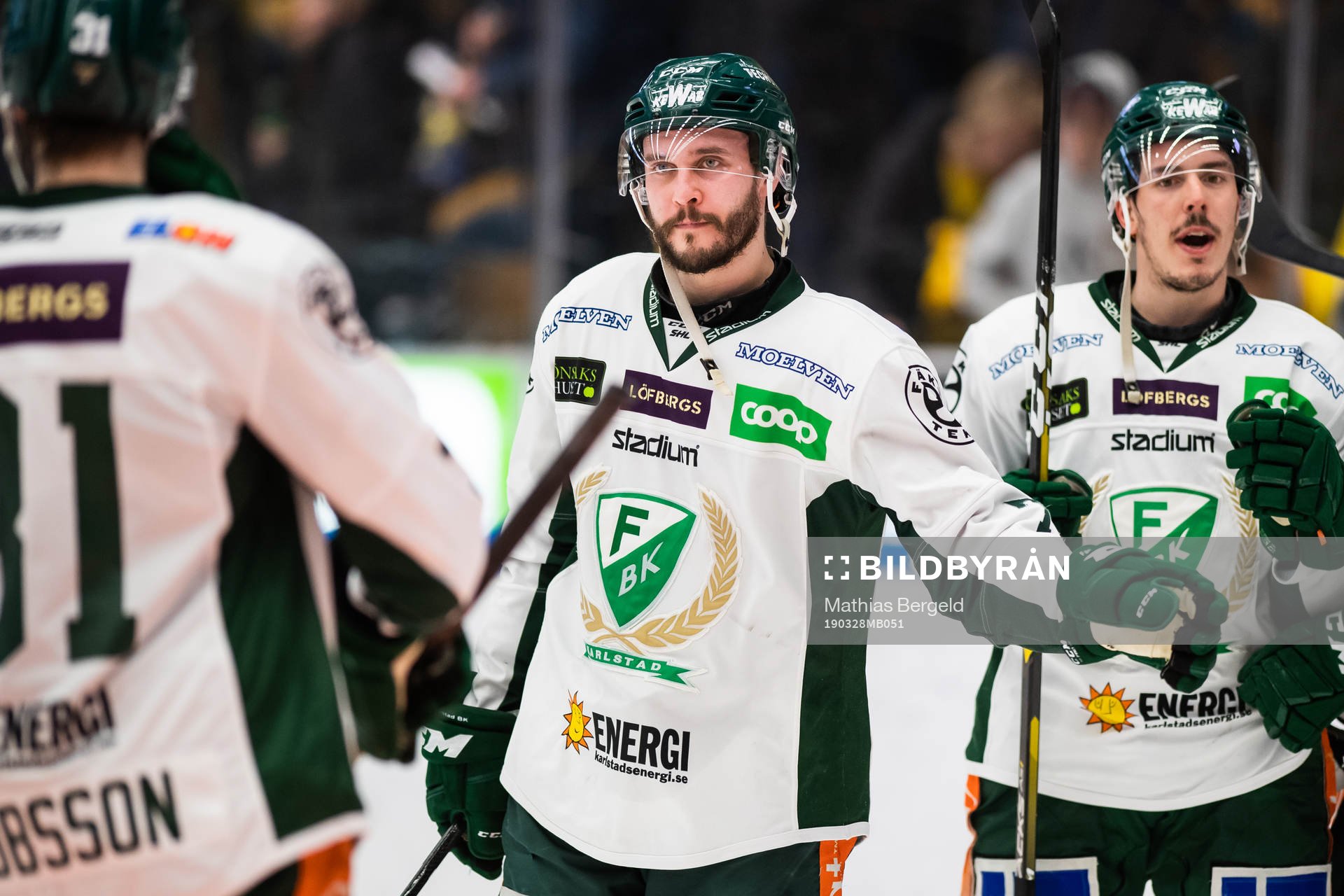 Färjestads Jesse Virtanen jublar