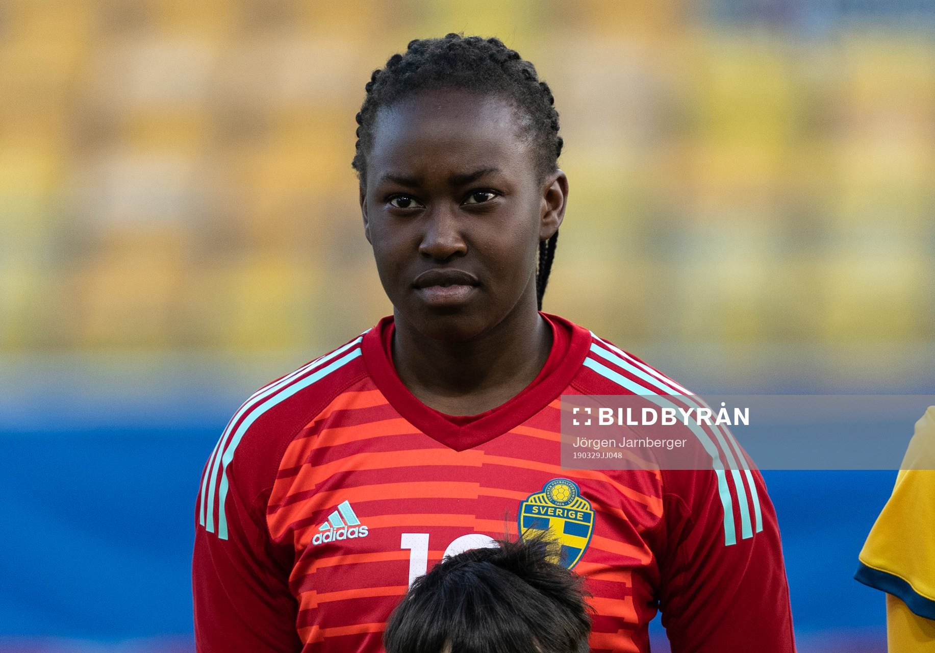 Sveriges målvakt Angel Mukasa