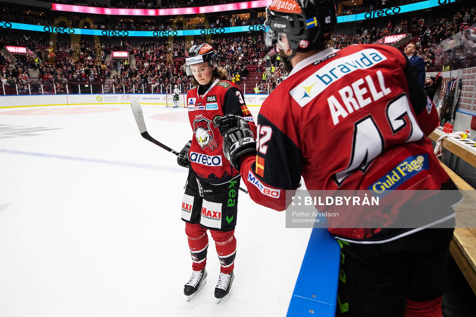 Malmö Redhawks Malte Setkov jublar