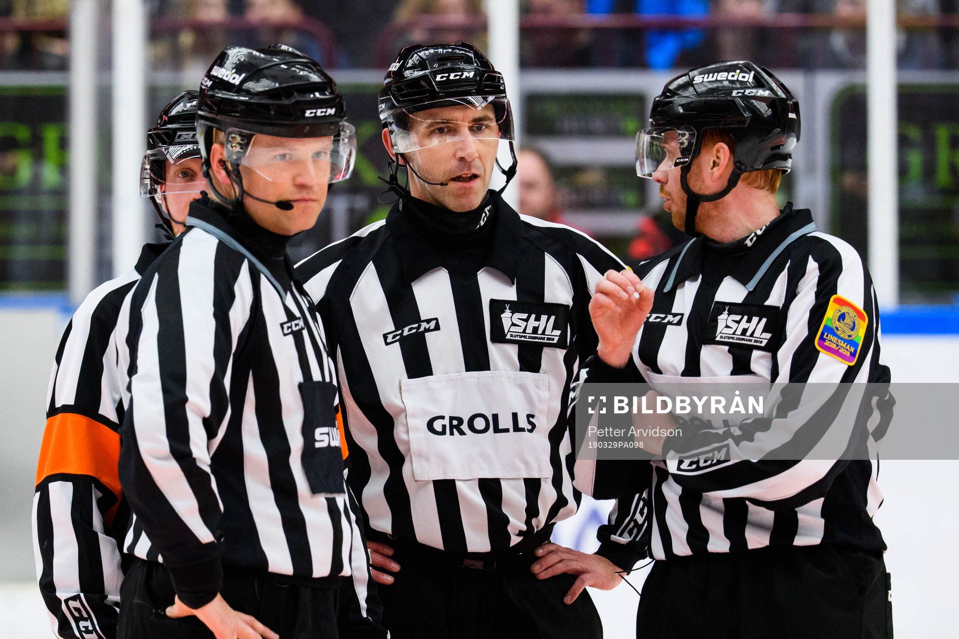 Domarna Ludvig Lundgren, Anders Nyqvist, Linus Öhlund och