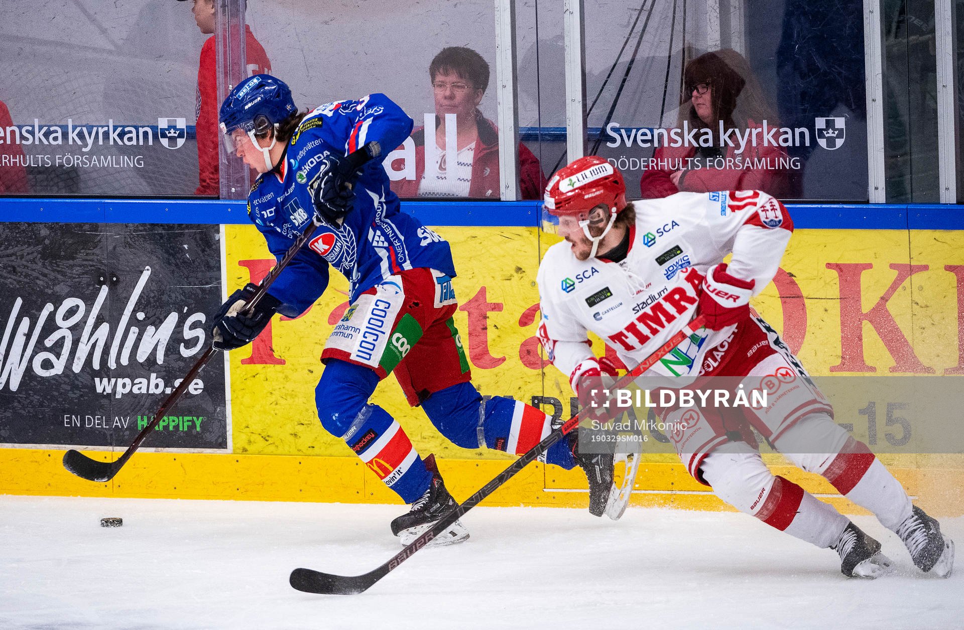 Oskarshamns Lukas Pilö och Timrås Johan Persson