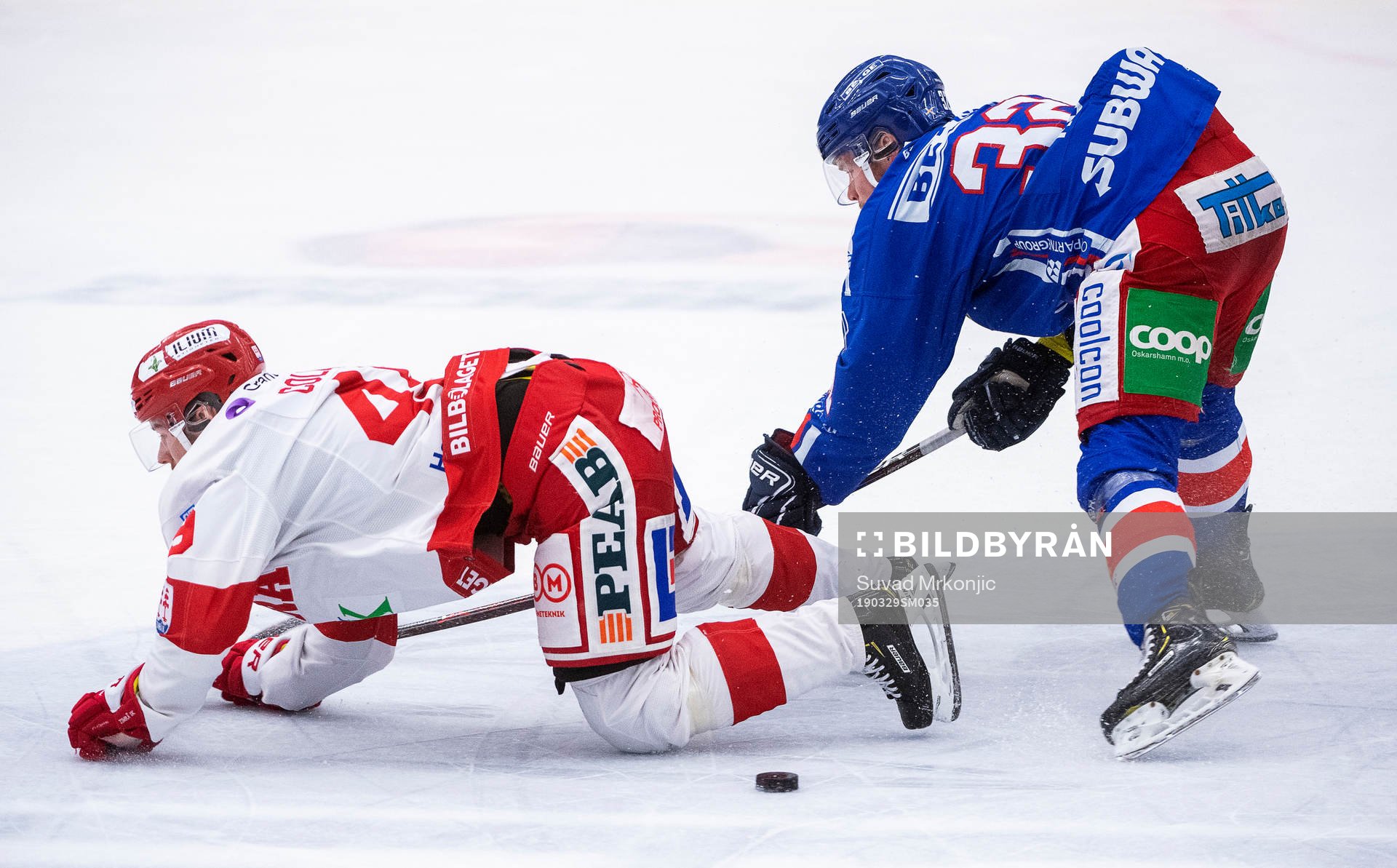 Oskarshamns Markus Modigs och Timrås Filip Sjöberg