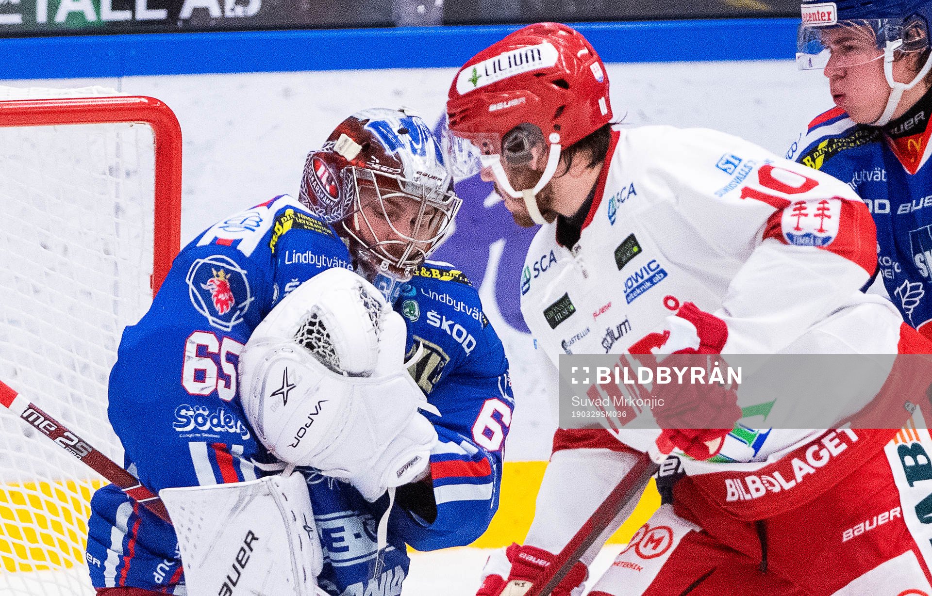 Oskarshamns målvakt Christoffer Rifalk och Timrås Johan