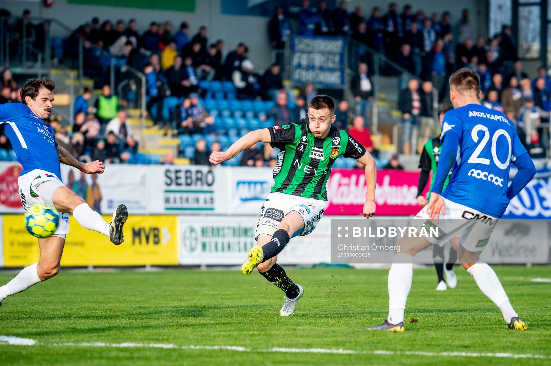 Trelleborgs Sebastian Ohlsson och Felix Hörberg mot GAIS